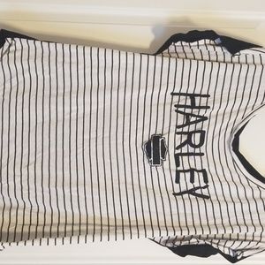 HARLEY-DAVIDSON striped shirt, all black back